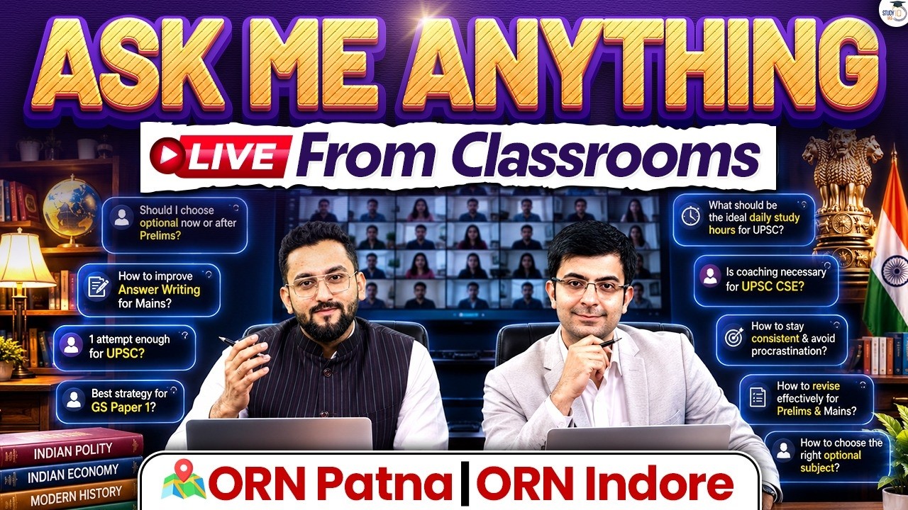 Ask Me Anything LIVE from UPSC Classrooms | Shashank Sir & Bhuvan Sir | STUDYIQ IAS