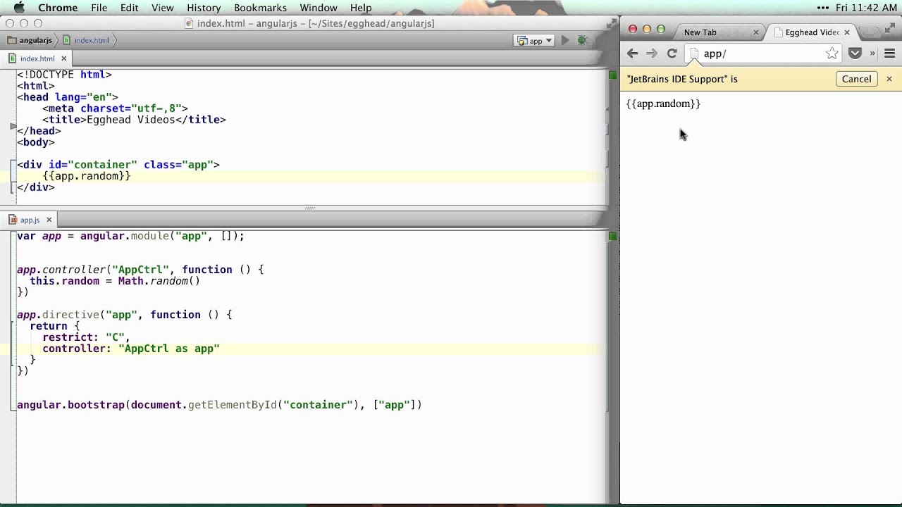 Egghead.io - AngularJS - No custom markup