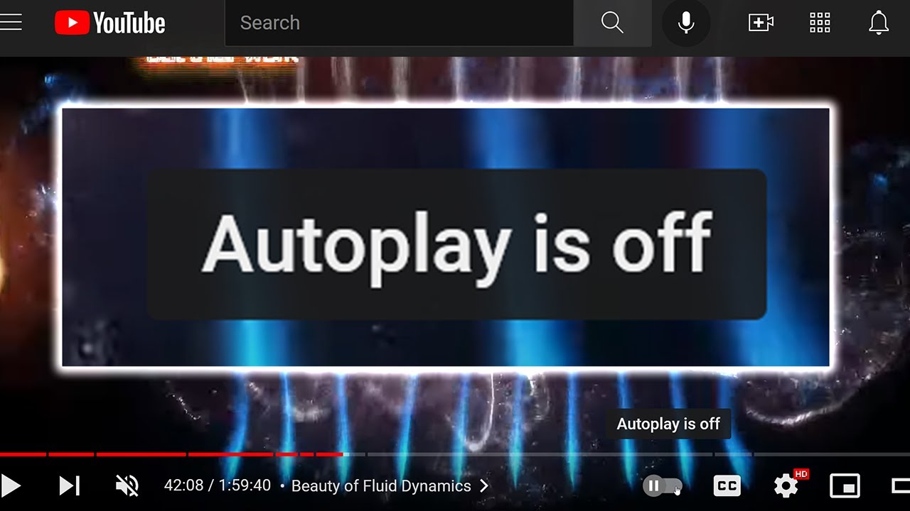 You Tube AutoPlay Button Missing 2022