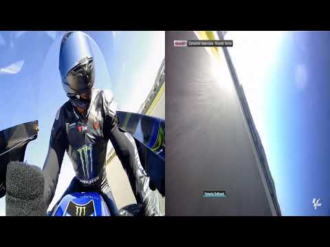 Formula 1 driver (Lewis Hamilton) on Yamaha vs motogp rider Valencia onboard