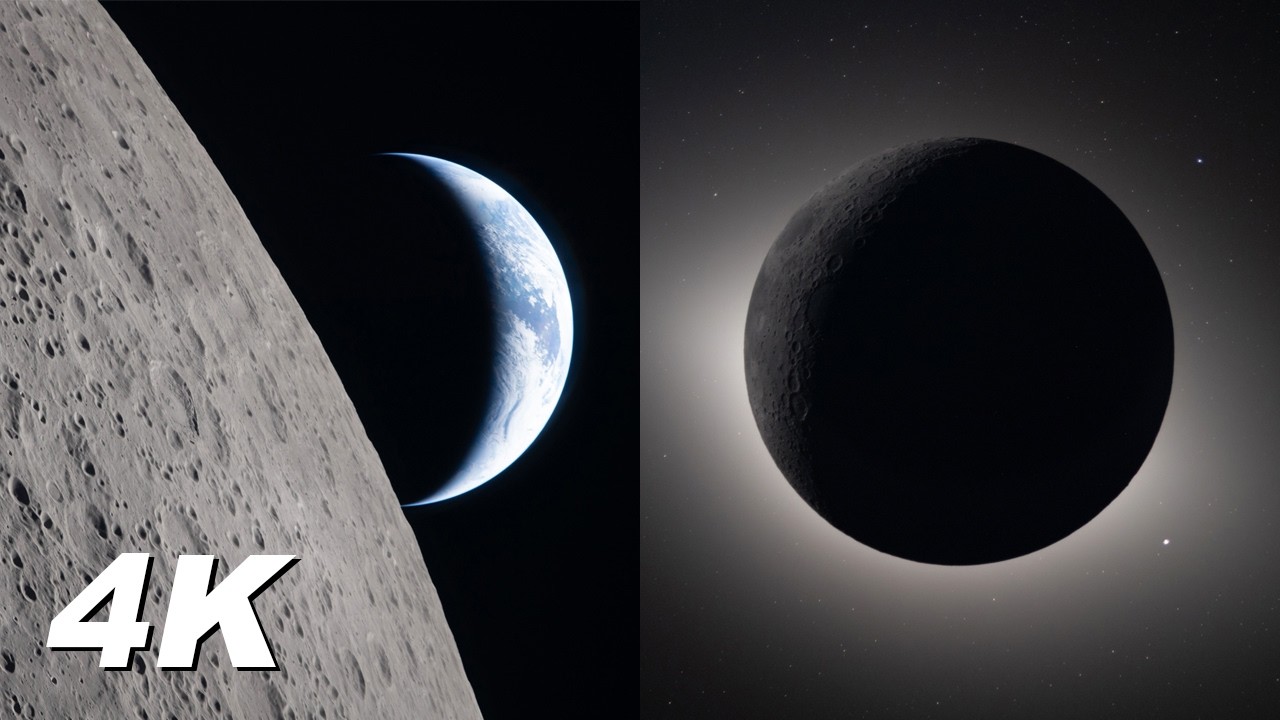 ARTEMIS II sobrevuelo a la Luna y eclipse lunar 4K
