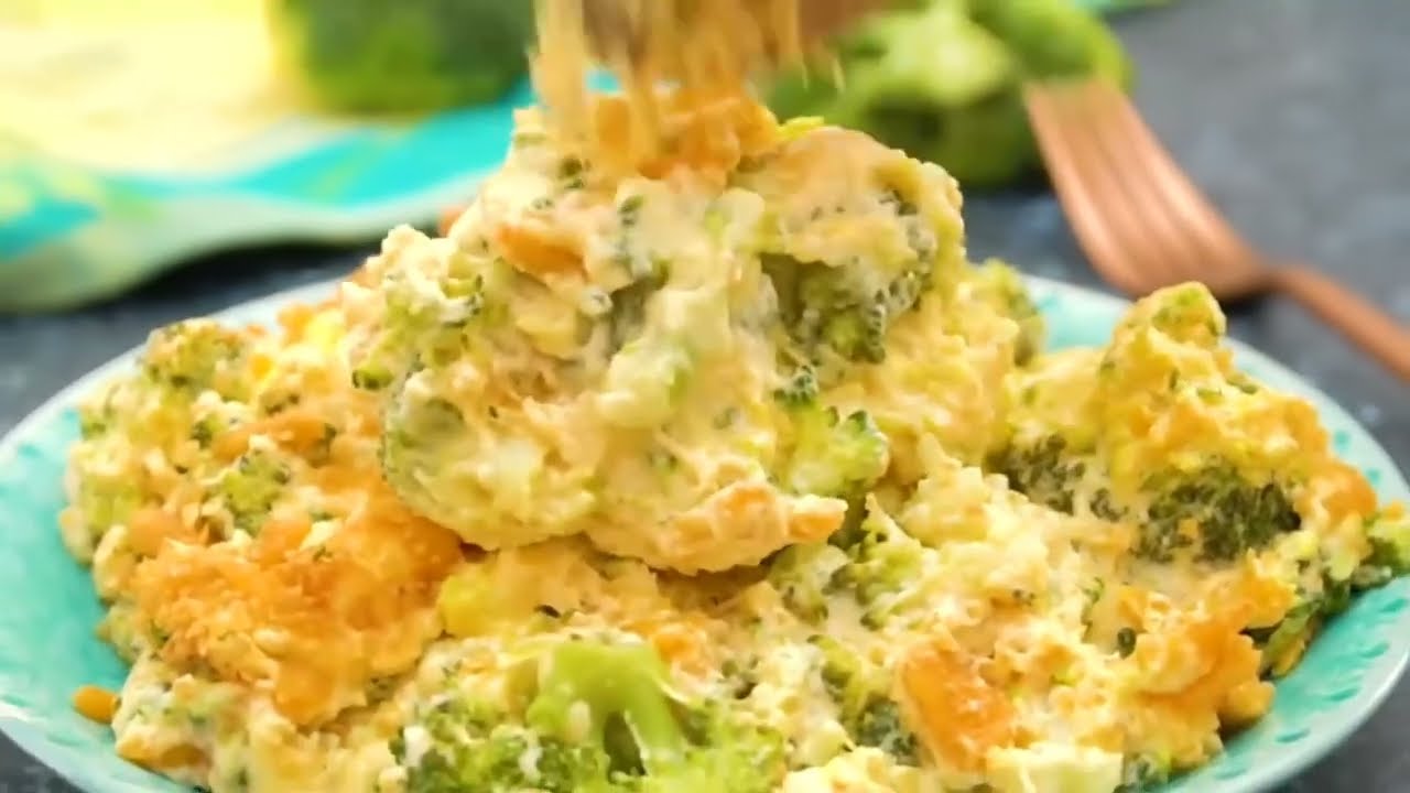 Cheesy Broccoli Casserole// Quick And  Easy  - Cooking With Joy