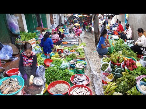 Routine Fresh Food, Skills, & Lifestyles @ Boeng Tompun Market - Pork, Baby Duck Eggs & More