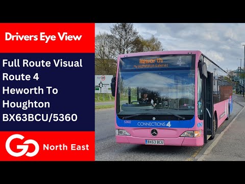 DEV: Full Route Visual | Go North East Bus Route 4 - Heworth To Houghton-le-Spring | BX63BCU/5360
