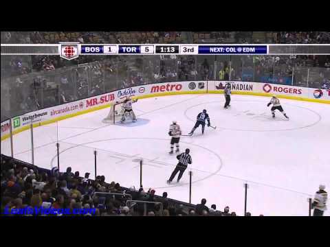 Bruins @ Maple Leafs - James Reimer Huge Save With Standing Ovation And Chant - 110319