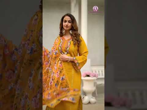 Poonam Mumtaz Pure Roman Silk Wholesale Readymade Suits Catalog – product video thumbnail