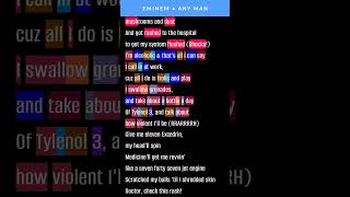 Eminem - Any Man | 3rd verse, Rhymes Highlighted #eminem