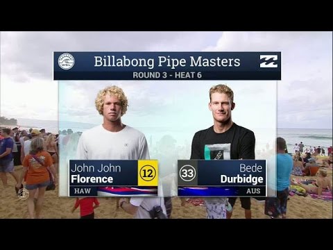 John John Florence vs. Bede Durbidge - Round Three, Heat 6 - 2016 Billabong Pipe Masters