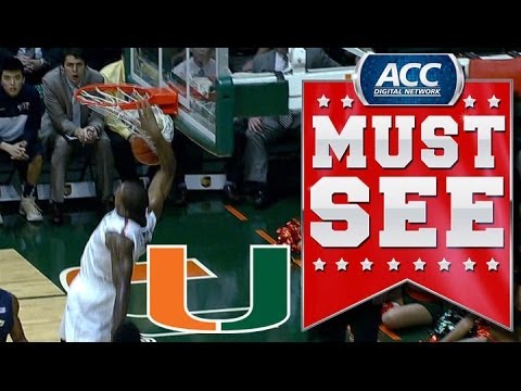 Miami's Erik Swoope Finishes Alley-Oop With One Hand | ACC Must See Moment