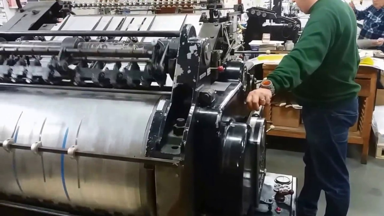 Tipografia Lobão — Máquinas em acção