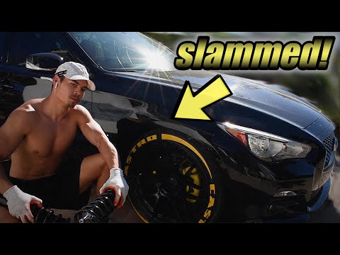 INSTALLING BC RACING COILOVERS ON MY Q50 3.0T!