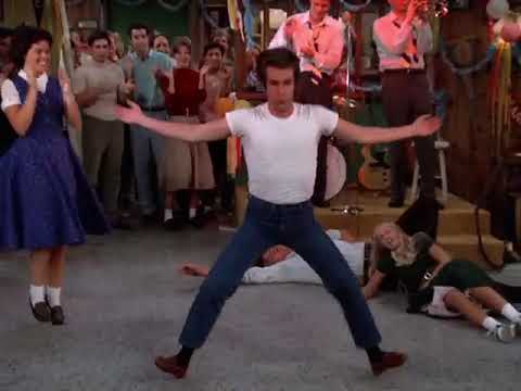 Fonzie wins a dance marathon in inimitable Fonzie style - Happy Days S4E8 (1976)