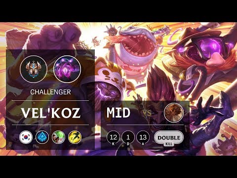 Vel'Koz Mid vs Taliyah - KR Challenger Patch 9.8