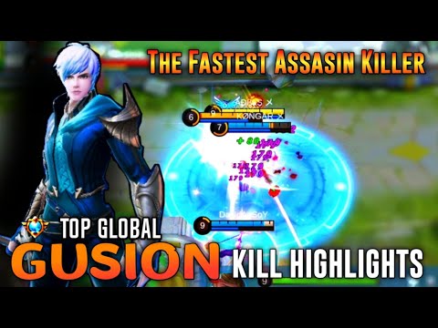TOP GLOBAL GUSION BEST KILL HIGHLIGHTS | ROBOTIC FINGER SPEED  KILLS | MLBB ✓