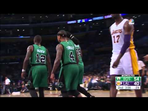 Terry Rozier turns D'Angelo Russell around with the sick transition euro step!