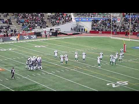 Johnny Manziel of the Montreal Alouettes throws a TD pass to Ernest Jackson vs. Roughriders 9/30/18