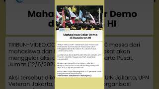 1.500 Massa Akan Demo di Bundaran HI, Bawa Lima Tuntutan untuk Pemerintah