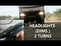 HOW TO OPARATE THE LIGHTS ON TOYOTA DYNA CODE10