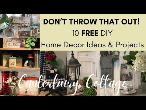 10 FREE DIY Decor Ideas to Refresh Your Home (Using Trash and Things You Already Have)!