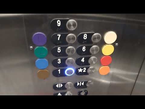 Tall Otis Series 5 Traction Elevators at Blount Street Parking Deck in Raleigh NC