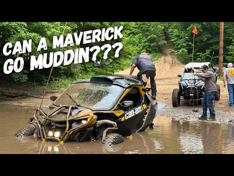 Can-Am Maverick R Goes Boggin DEEP at Twisted Trails!