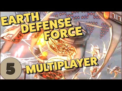 Earth Defense Force 4.1 - Part 5 - Multiplayer Co-op Gameplay with Kailvin