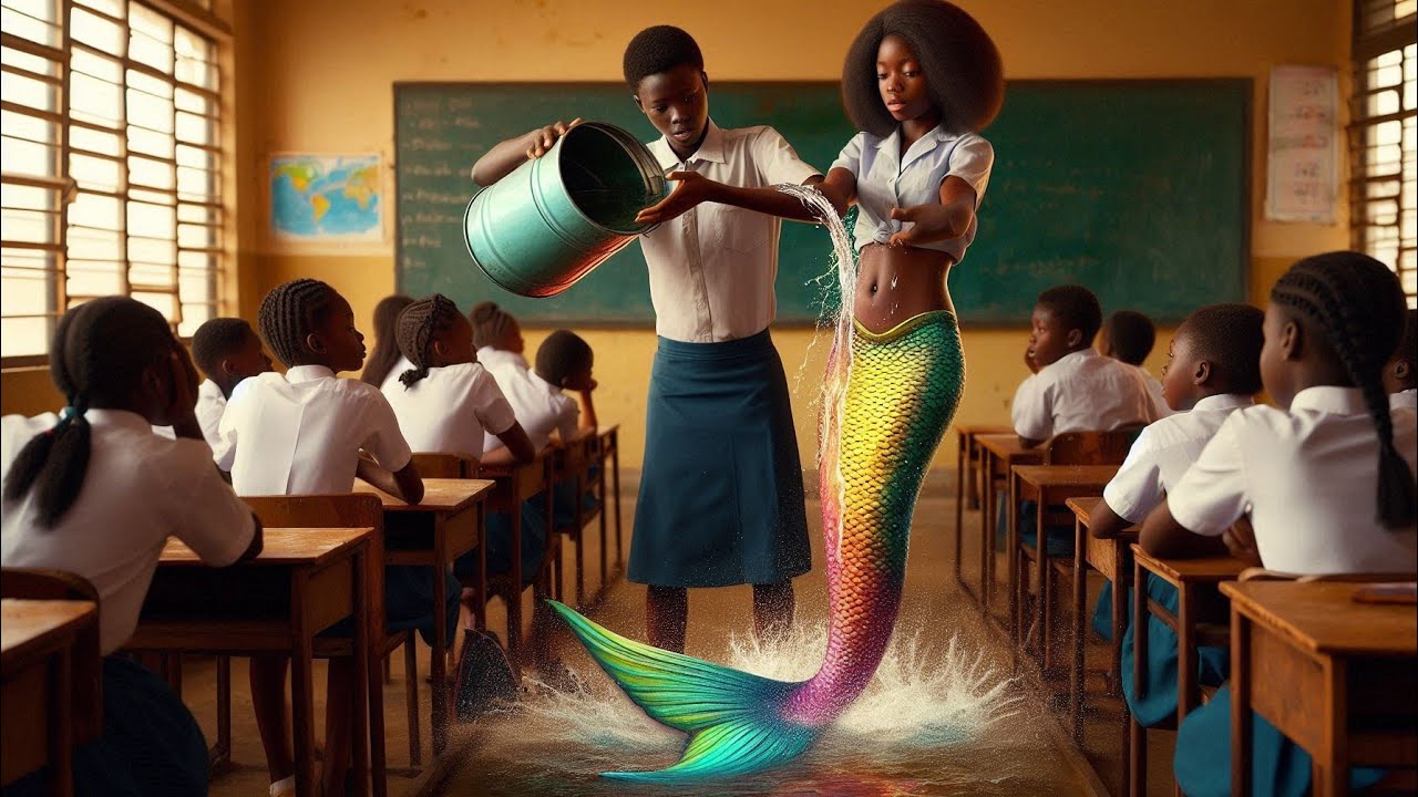 CES HARCELEURS NE SAVENT PAS QUE LA FILLE QU'ILS HARCELENT À L'ÉCOLE EST UNE SIRÈNE.#conteafricain