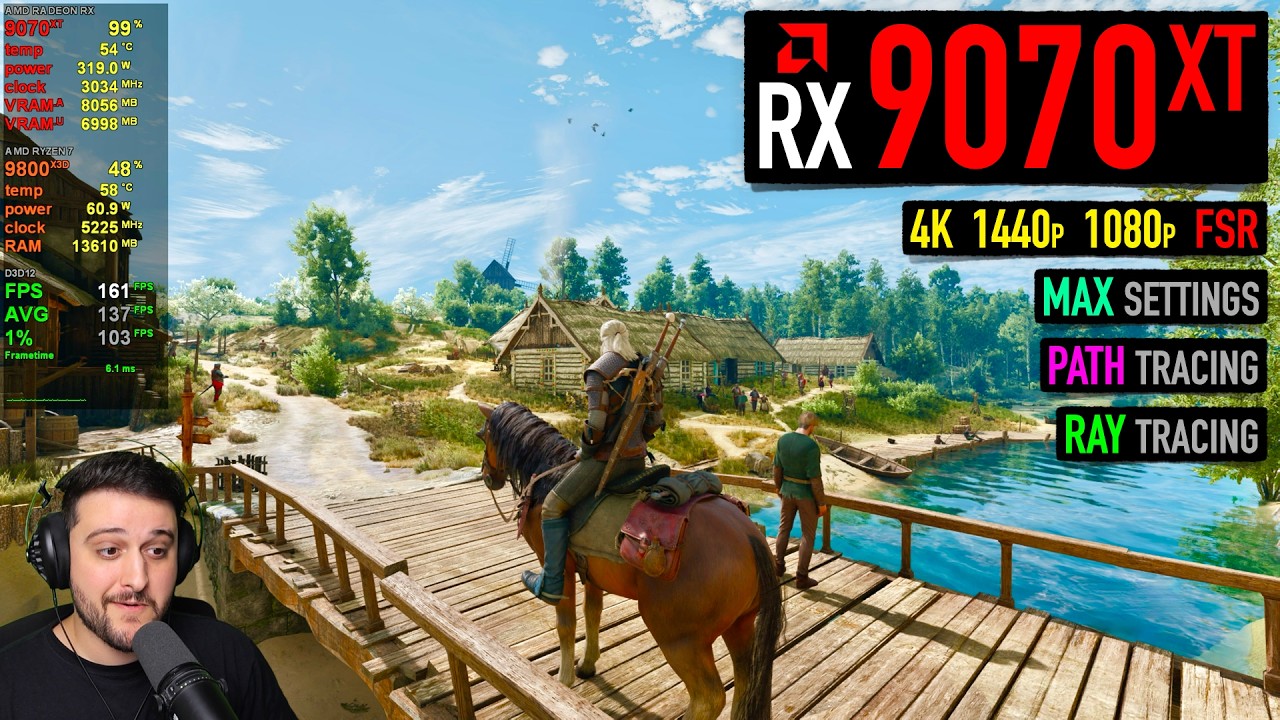 RX 9070 XT - The Witcher 3 Remastered