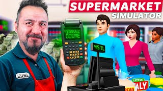 BAKKAL AÇTIM! KASİYER OLDUM! MOBİLE MARKET SİMULATÖR OYNUYORUZ