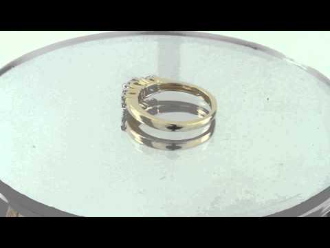 Estate 0.50ct Ladies 14k Yellow Gold Three-Stone Diamond Ring Certified