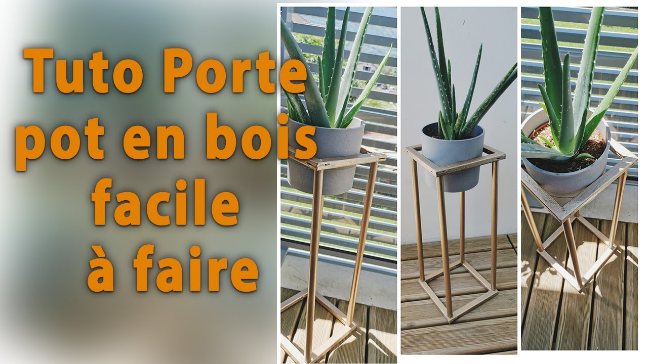 Tuto Porte pot en bois facile à faire