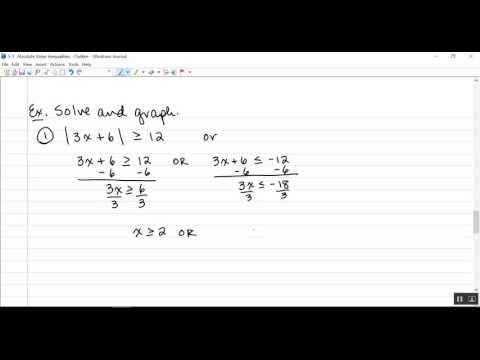 5-5  Absolute Value Inequalities