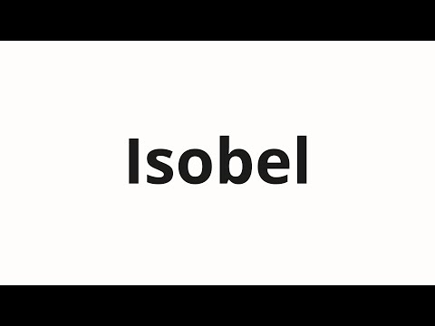 How to pronounce Isobel