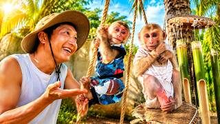 🐒🎐 Jobi and Hope Fall in Love with Grandpa Nam's Handmade Wind Chime ❤️