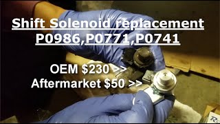 2005 Toyota Sienna Transmission Solenoid Valve replacement / p0986 p0771 p0741