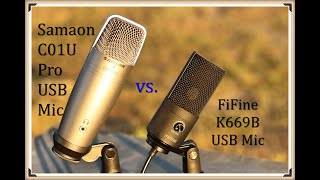 Video thumbnail for USB Mic Demo/Review Samson C01U Pro vs, FiFine K669B by The Shack