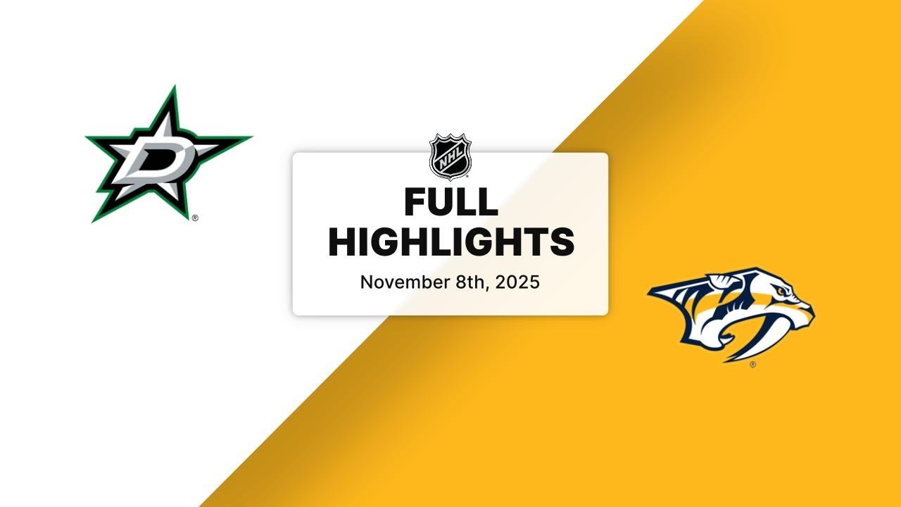 NHL Highlights | Stars vs. Predators | November 08, 2025