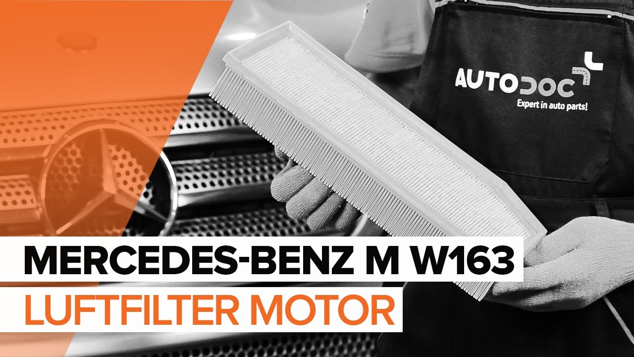 Byta luftfilter på Mercedes ML W163 – utbytesguide