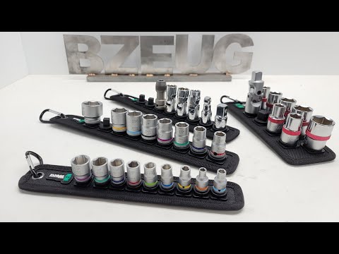 Wera EMPTY Textile Socket Organizer Belts. What socket sizes fit?