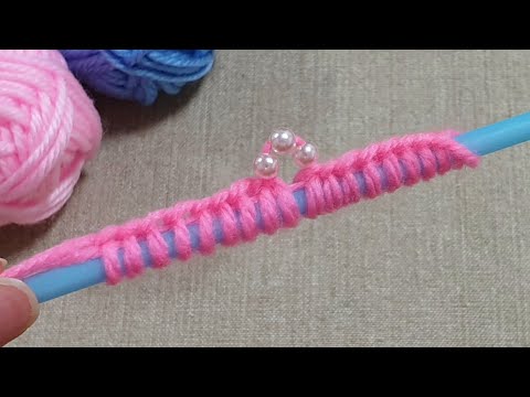 Easy Woolen Flower Ideas with Straw - Hand Embroidery Amazing Trick - New Wool Flower Design