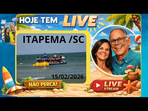 ITAPEMA  / SC  RELAXANDO NA PRAIA - DOMINGO AO VIVO  15/02/2026     9:00 HRS