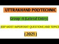 Uttrakhand Polytechnic Entrance Exam 2021 Uttrakhand Polytechnic JEEP EXAM 2021 UBTER