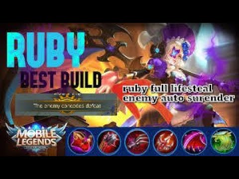 RUBY BEST BUILD 2020 I TOP LOCAL 44 ENEMY AUTO SURENDER - MOBILE LEGEND