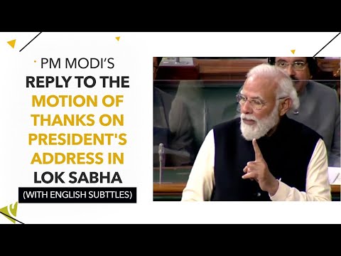 PM Modi’s Reply To The Motion of Thanks on President