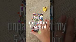 My 5 year old opens a Pokémon pack… 😱 #shorts #pokemon #kids