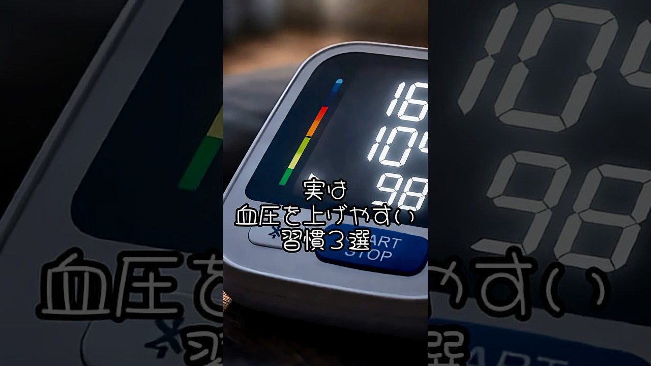 【実は血圧を上げやすい習慣３選】