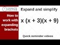 Expand and Simplify - expanding brackets in about 3 minutes
