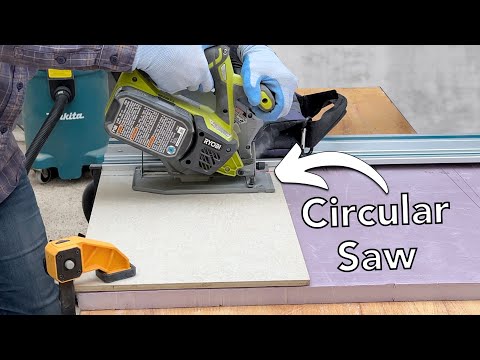 Part of a video titled How to Cut Tile Without a Wet Saw - YouTube