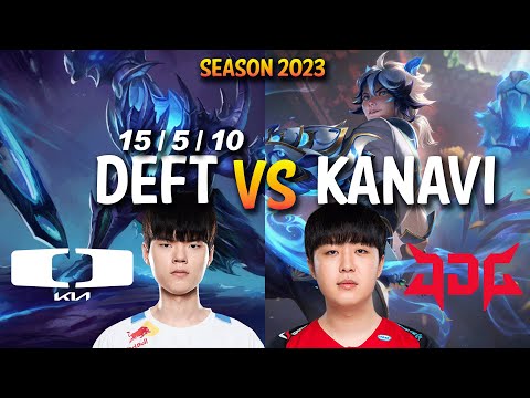 DK Deft vs JDG Kanavi - Deft DRAVEN vs EZREAL ADC - KR Ranked