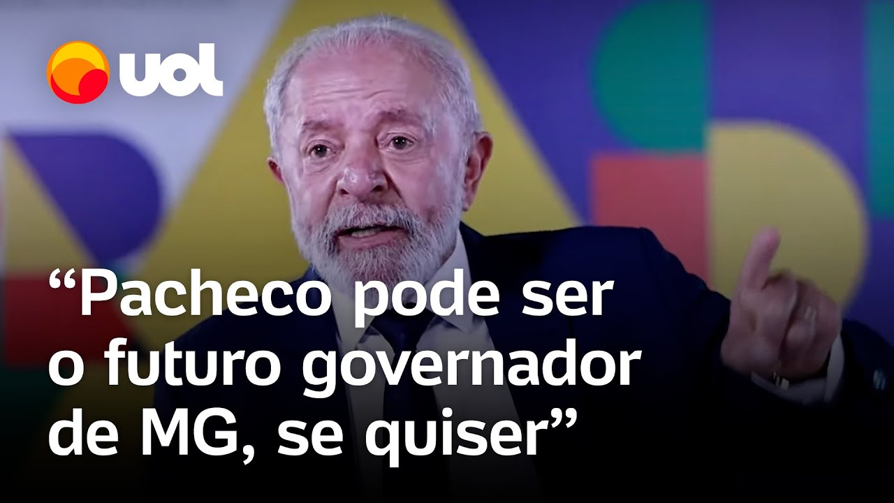 Lula critica Zema, elogia Pacheco e sinaliza apoio à sua candidatura para governador de Minas Gerais